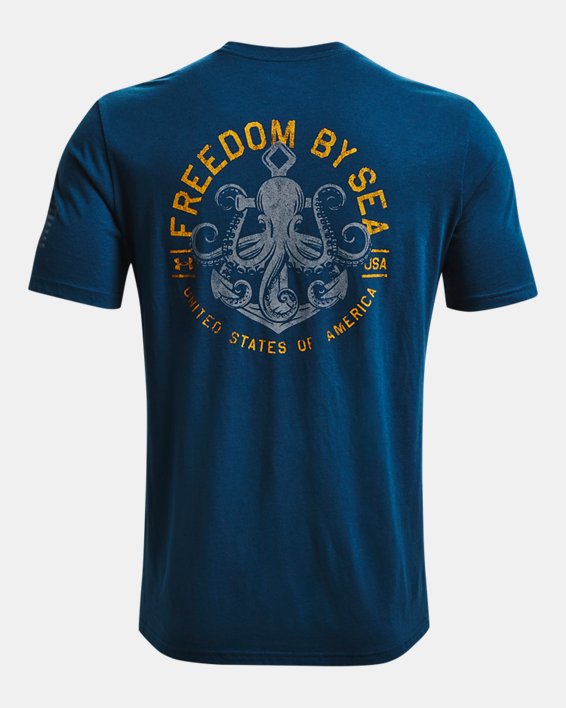Men's UA Freedom By Sea T-Shirt, Blue, pdpMainDesktop image number 5
